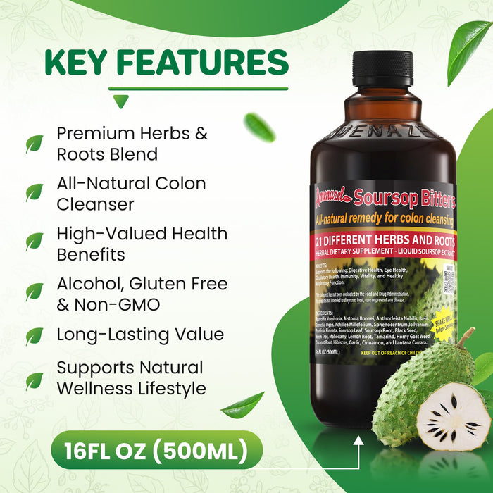 AMENAZEL SOURSOP BITTERS 16 OZ