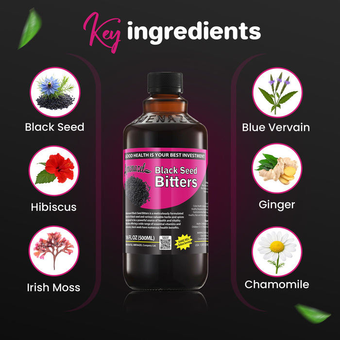 AMENAZEL BLACK SEED BITTERS 16 OZ