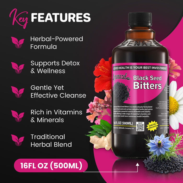 AMENAZEL BLACK SEED BITTERS 16 OZ