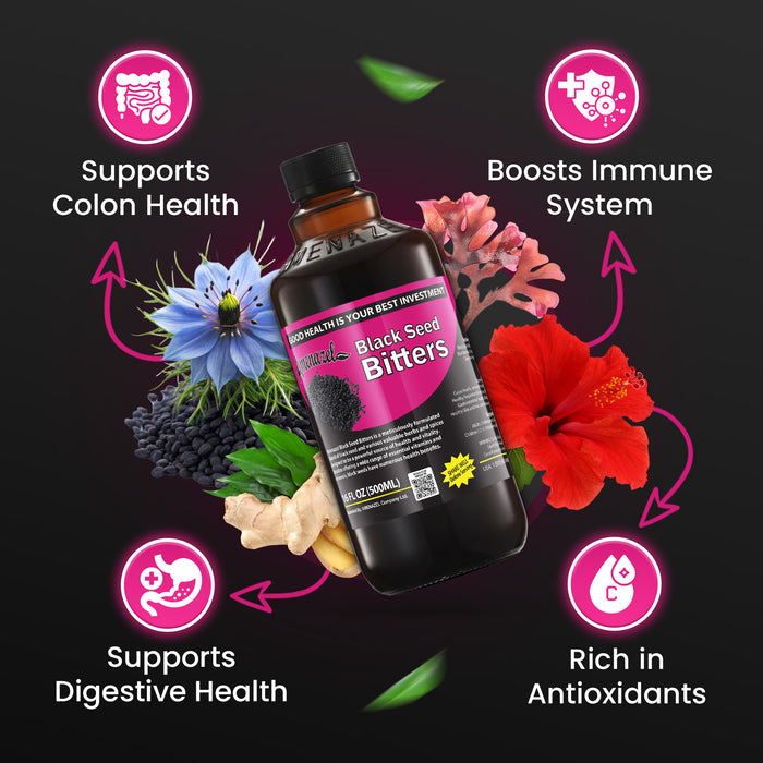 AMENAZEL BLACK SEED BITTERS 16 OZ