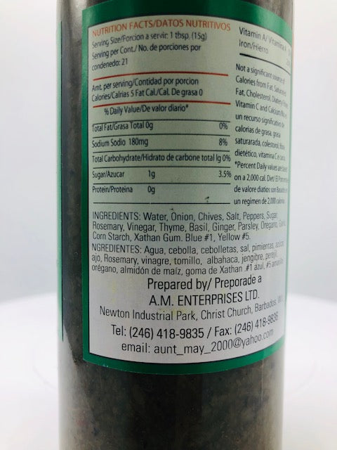 AUNT MAY'S GREEN SEASONING 10 OZ