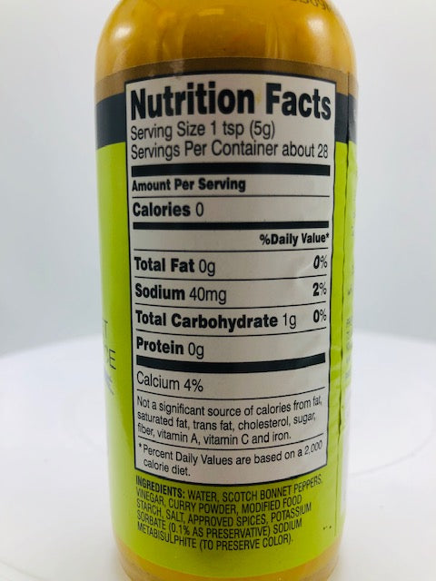 GRACE CARIBBEAN CURRY SCOTCH BONNET HOT PEPPER SAUCE 4.8 OZ