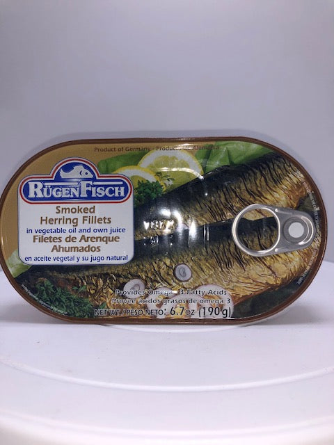 RUGENFISCH SMOKED HERRING FILLETS 190 G