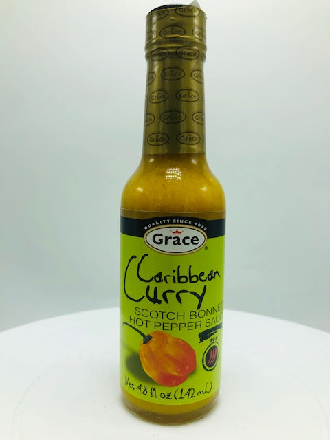 GRACE CARIBBEAN CURRY SCOTCH BONNET HOT PEPPER SAUCE 4.8 OZ