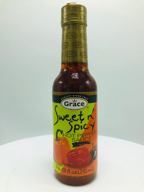GRACE SWEET N' SPICY HOT PEPPER SAUCE 4.8 OZ