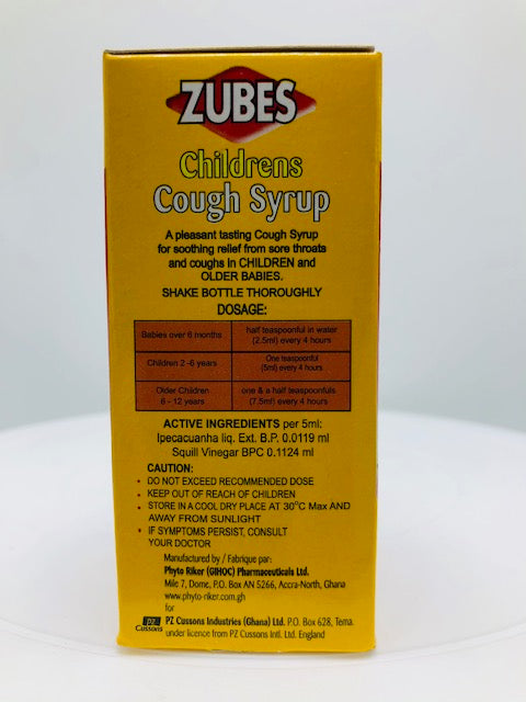 ZUBES CHILDREN'S COUGH SYRUP